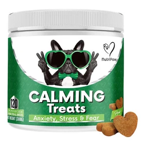 NutriPaw Calming Treats For Dog Reduce Stress Fear Separation Barking 120Pc/300g - Foto 1 di 9