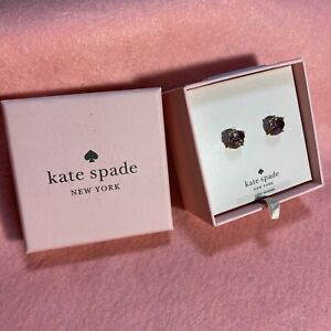 Kate Spade Bright Ideas Yellow Gold S/ Steel Purple Berry Stud Earrings Gift Box