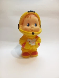 Vintage 1980er UdSSR sowjetisches Gummi Spielzeug Kosmonaut Weltraum Mensch Kosmos Junge Astronaut - Bild 1 von 9