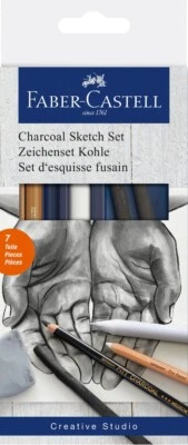 Faber-Castell Zeichenset Kohle Charcoal Sketch Set 7 teilig Zeichnen Skizzieren - Bild 1 von 4
