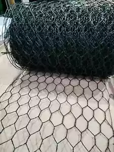 1200mm x 30m Roll Chicken Mesh Heavy Duty Black Gal wire PVC Coated 40mm Diamond - Picture 1 of 8