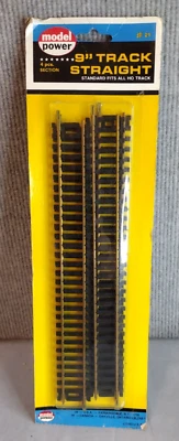 HO Scale Model Power (4)Pack Train Tracks 9” Straight - Image 1 of 2