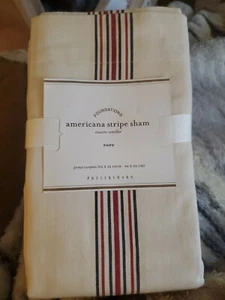 Pottery Barn Americana Stripe Sham europeo 26 x 26 pollici C2 - Foto 1 di 2