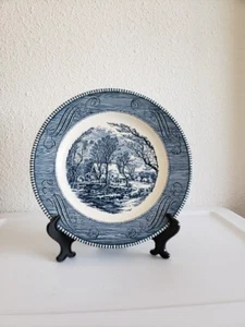 Vintage Currier&Ives The Old Crist Mill Unterglasur Druck von Royal Plate USA - Bild 1 von 13