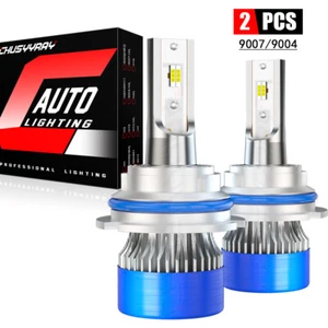 2x 9007/HB5 LED Headlight Bulbs Kit 6500K White Hi/Lo Beam Light Super Bright - Picture 1 of 15
