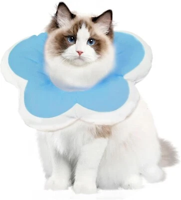 ABUANDI Cat Cone Soft, Cute Flower Shape for Cats Small Dogs Stop Licking, Adjustable