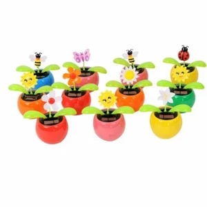 Solar Power Dancing Flowers Insect For Car Decoration Swing Dancing Toy 8 pcks - Picture 1 of 10