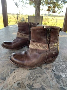 BedStu Bed Stu Cobbler Serie Harness Stiefel Größe 7,5 abgenutzt braun Leder - Bild 1 von 6