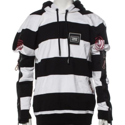 Sudadera con Capucha a Rayas Logo Burberry Talla Pequeña UNISEX Foto 1 de 4