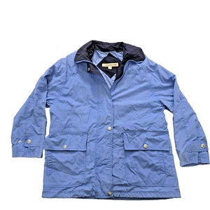 London Fog Jackets Mens Large Full Zip Pockets Collared Light Blue - Picture 1 of 17