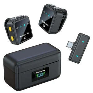 Mini micrófono inalámbrico VM32 para teléfono iPhone 16 15 Android, solapa USB C... - Imagen 1 de 9