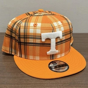 New Era Tennessee Volunteers Vols 9FIFTY Orange Plaid Snapback Adjustable Hat - Picture 1 of 5