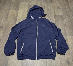 Lacoste ' Hooded ' Jacket - Mens XL ( 6 ) - Navy Blue - Excellent Condition - Picture 1 of 6
