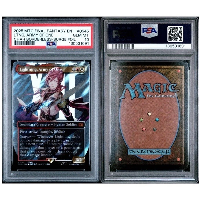 Magic MTG Lightning Army of One FF CHAR Borderless Surge Foil #0545 PSA 10 - Image 1 of 1