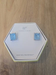 Bomb Party Sun-kissed Moment ER10246 Baby Sky Blue Topaz Rhodium Plating - Picture 1 of 5