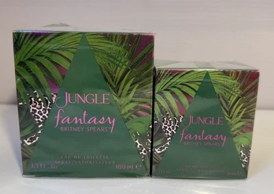 SET OF 2 Britney Spears Fantasy Jungle 3.3 Fl Oz / 100ml + 1 Fl Oz / 30ml SEALED - Image 1 of 4
