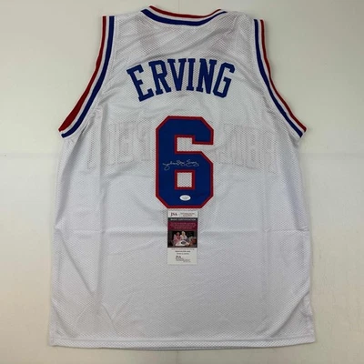 亲笔签名/签名 Julius Erving Dr. J 费城白色球衣 JSA 正品证书 — 第 1/4 张图片