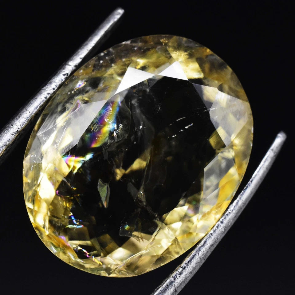 4,65 ct natürlicher gelber Turmalin oval GTL-zertifizierter unbehandelter... - Bild 1 von 4