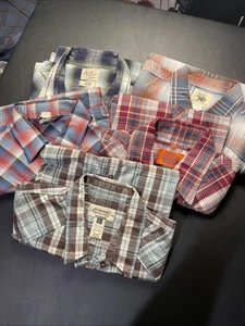 Levis, King of Road, Lucky Brand, American Rag, Wrangler Lot of 5 long snap shrt - Picture 1 of 19