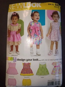 New Look Schnittmuster 6877 Baby Mädchen Kleid Outfit Größe Neugeborene bis 24 Pfund - Bild 1 von 3