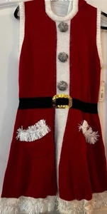 No Boundaries Mrs. Santa Claus Strick Hoodie ärmellos Pullover Kleid Gr. XL - Bild 1 von 5