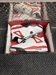 Nuevo Nike Air Jordan 4 Retro Blanco Rojo Cemento DH6927-161 Hombre’s Talla 10.5 - Imagen 1 de 10