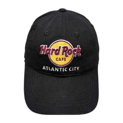 Hard Rock Cafe Atlantic City Adjustable Strap Baseball Hat Black - Image 1 of 4