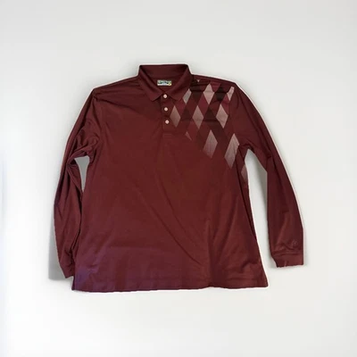 Camisa Polo Pro Tour Borgoña Manga Larga Clásica Golf Ropa Informal Talla XL Foto 1 de 4