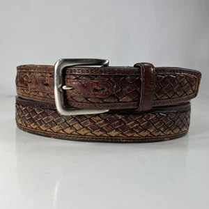 Cabela's brauner genarbter Rindsledergürtel - Herren Größe 44 - Bild 1 von 9