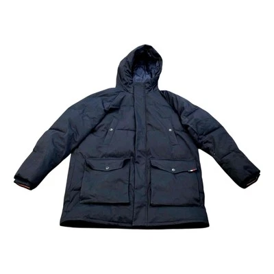 Abrigo Chaqueta Parka Para Hombre Tommy Hilfiger Con Capucha Azul Marino Talla XL USADO EN EXCELENTE ESTADO Foto 1 de 3