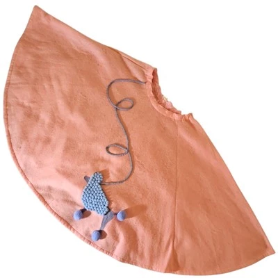 "Falda caniche rosa años 50 círculo baile falda fieltro 28""-32"" cintura vintage" Foto 1 de 4