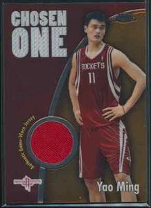 Yao Ming 2005-06 Topps Chrome Chosen One Game Used Jersey ROCKETS 36/400 - Picture 1 of 2