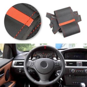 Handnähte Lenkrad Leder Lenkradbezug für BMW M Sport 1 3 er E90 E87 E82 X1 E84 - Picture 1 of 19