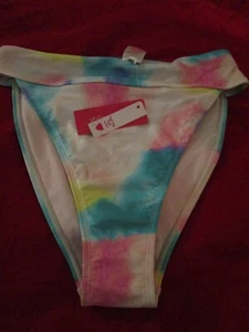 Juniors' High Leg High Waist Bikini Bottom Xhilaration Swimwear Medium - Picture 1 of 4
