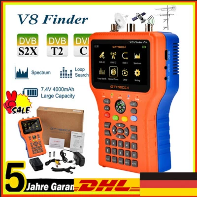 GTMEDIA Megasat Satmessgerät HD Combo DVB-S2 Satelliten DVB-C DVB-T2 Messgerät - Bild 1 von 4