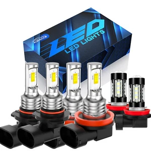 For Jeep Grand Cherokee 2014-2018 LED Lamps High Low + Fog Light Bulb 6000K - Picture 1 of 15