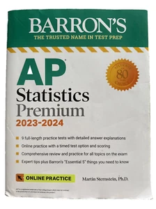 AP Statistics Premium, 2023-2024: - Paperback, by Sternstein Ph.D. Martin - Good - Picture 1 of 7