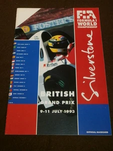MOTORSPORT RACECARD - F1 BRITISH GRAND PRIX - JULY 1993 - 34PP - Picture 1 of 1