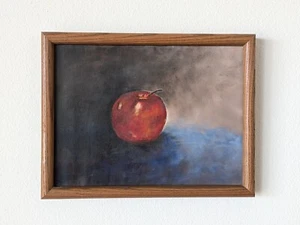 "Original Ölgemälde eines Apfels - 9""x12"" - Bild 1 von 4