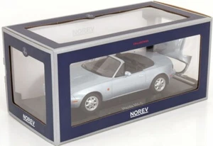 1/18 Norev Mazda NA MX-5 1989 in Silver With Removable Hardtop - Picture 1 of 4