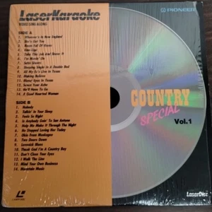 PIONEER Vintage Karaoke Laser Disc Music Vol 1 Video Sing along COUNTRY Hits - Picture 1 of 7