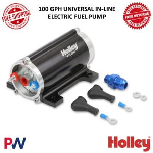 Holley 100 GPH Universal In-Line Electric Fuel Pump 8 AN O-Ring Inlet #12-170 - Picture 1 of 12