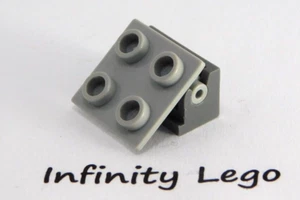 6 LEGO Assembled Hinges Light Grey Top with Dark Grey Base 1x2 - 2x2 (3937 6134) - Picture 1 of 1