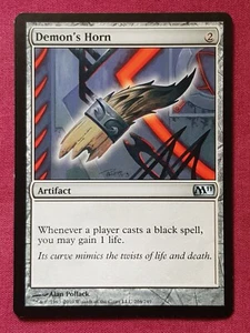 Magic The Gathering 2011 CORE SET M11 DEMON'S HORN artifact card MTG - Picture 1 of 2