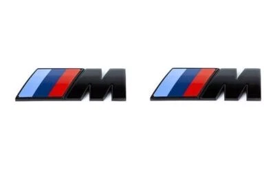 BMW Genuine M Performance BLACK LOGO Lettering Emblem Badge SET 51145A4B373 NEW Foto 1 de 4