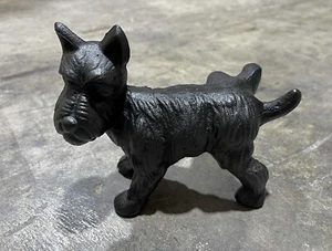 Black Scottish Terrier Cast Iron Peeing Dog Door Stop, 6” x 7” - Picture 1 of 4