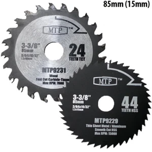 2 Pcs 3-3/8 Inch Circular Saw Blade for Craftsman Bolt-On Trim saw Carbide HSS - Bild 1 von 1