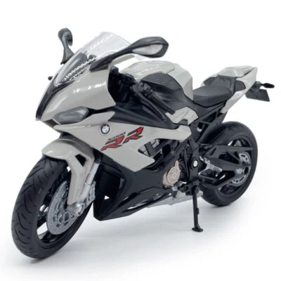 Brinquedos masculinos de metal fundido BMW S1000RR modelo motocicleta escala 1:12 para crianças presentes cinza - Imagem 1 de 4