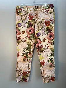 Tory Burch Super Skinny Jeans Cropped Baumwolle Blumenmuster Damen Gr. 29 - Bild 1 von 6