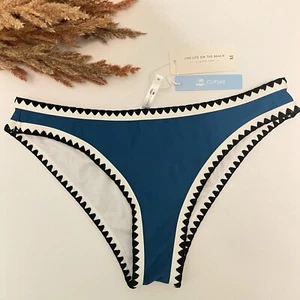 Neu mit Etikett Cupshe blau-weißer Häkel-Bikini Baumwolle in Größe Medium - UVP: $ 18,50 - Bild 1 von 7